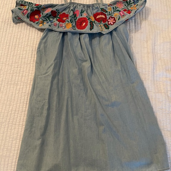 ✨PRICE DROP✨ Topshop Denim Blue Flower Dress - Picture 5 of 5